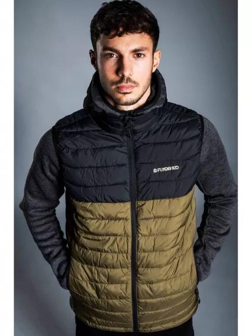 Fundango HOLLOW Padded Vest férfi mellény oliva színben 5