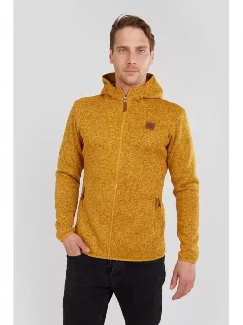 Fundango Obelix Hooded Fleece férfi kapucnis pulóver sárga színben 2