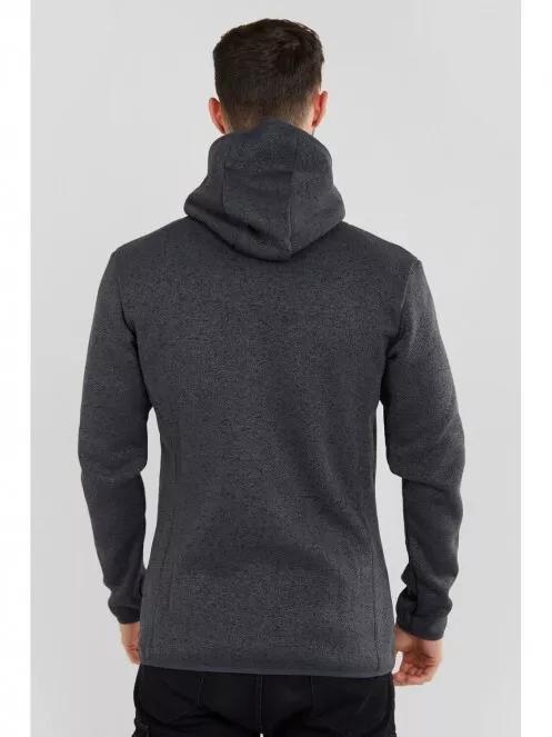 Fundango Obelix Hooded Fleece férfi kapucnis pulóver fekete színben 3