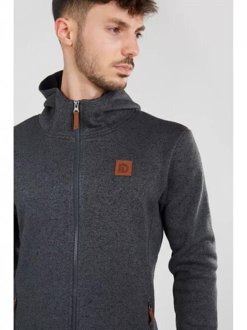 Fundango Obelix Hooded Fleece férfi kapucnis pulóver fekete színben 4