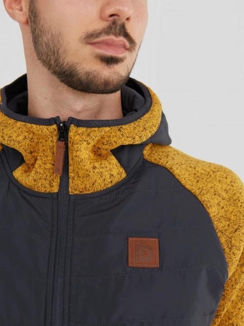 Fundango Obsidian Hybrid Jacket férfi polár pulóver barna színben 6