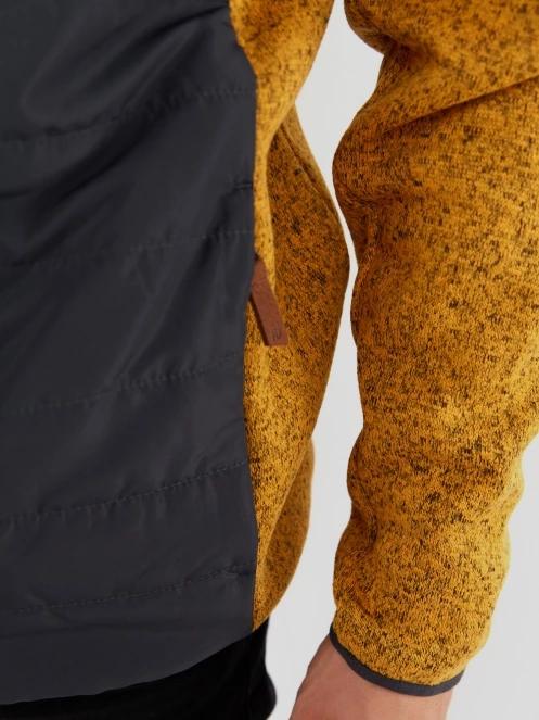 Fundango Obsidian Hybrid Jacket férfi polár pulóver barna színben 7