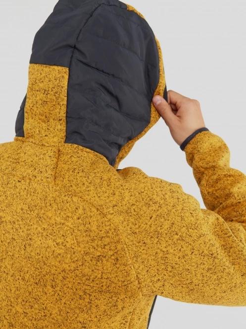 Fundango Obsidian Hybrid Jacket férfi polár pulóver barna színben 8