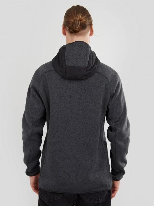 Fundango Obsidian Hybrid Jacket férfi polár pulóver fekete színben 3