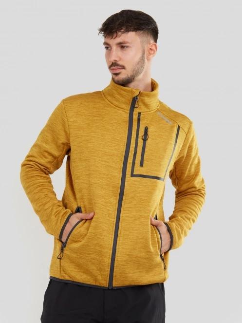Fundango Jefferson Fleece Jacket férfi polár pulóver barna színben 2