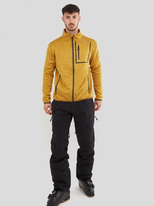 Fundango Jefferson Fleece Jacket férfi polár pulóver barna színben 4