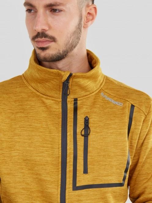 Fundango Jefferson Fleece Jacket férfi polár pulóver barna színben 6