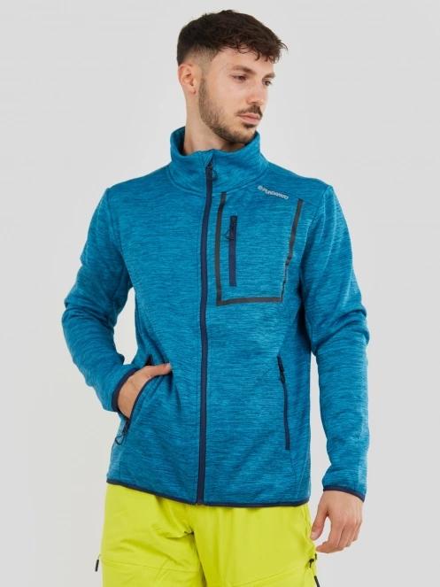Fundango Jefferson Fleece Jacket férfi polár pulóver kék színben 2