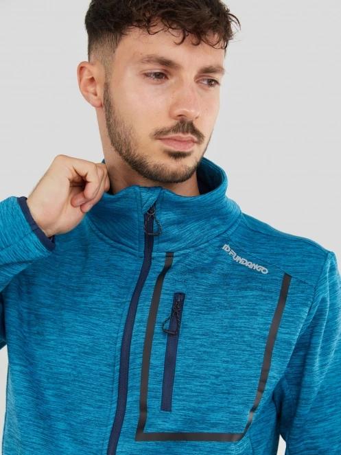 Fundango Jefferson Fleece Jacket férfi polár pulóver kék színben 5