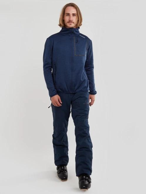 Fundango Jefferson Fleece Jacket férfi polár pulóver sötétkék színben 4