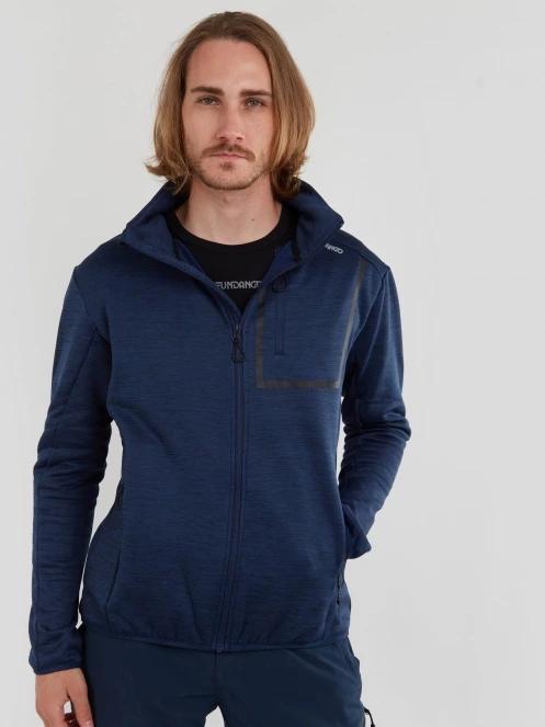 Fundango Jefferson Fleece Jacket férfi polár pulóver sötétkék színben 5