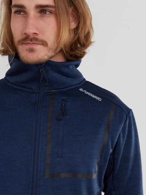 Fundango Jefferson Fleece Jacket férfi polár pulóver sötétkék színben 6