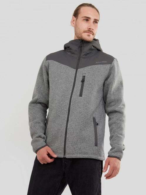 Fundango Ashford Insulated Fleece Jacket férfi polár pulóver szürke színben 2