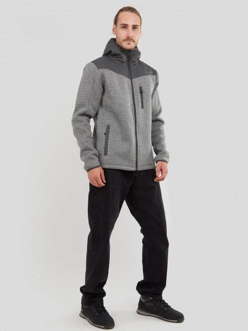 Fundango Ashford Insulated Fleece Jacket férfi polár pulóver szürke színben 4