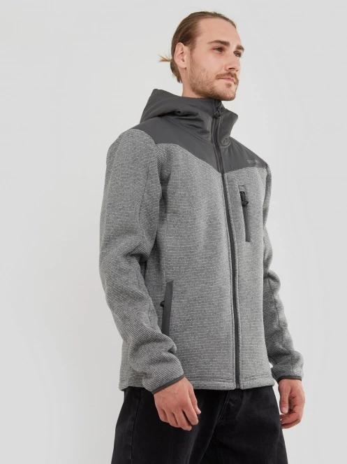 Fundango Ashford Insulated Fleece Jacket férfi polár pulóver szürke színben 5