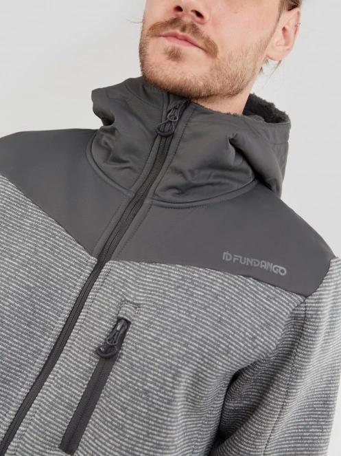 Fundango Ashford Insulated Fleece Jacket férfi polár pulóver szürke színben 6