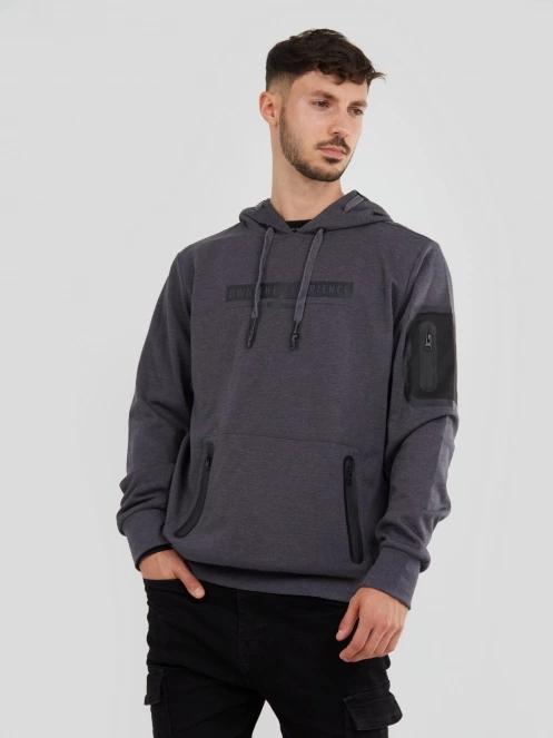 Fundango Force Tech Pullover férfi pulóver szürke színben 2
