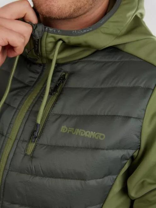 Fundango Vermont Hybrid Jacket férfi softshell kabát oliva színben 4