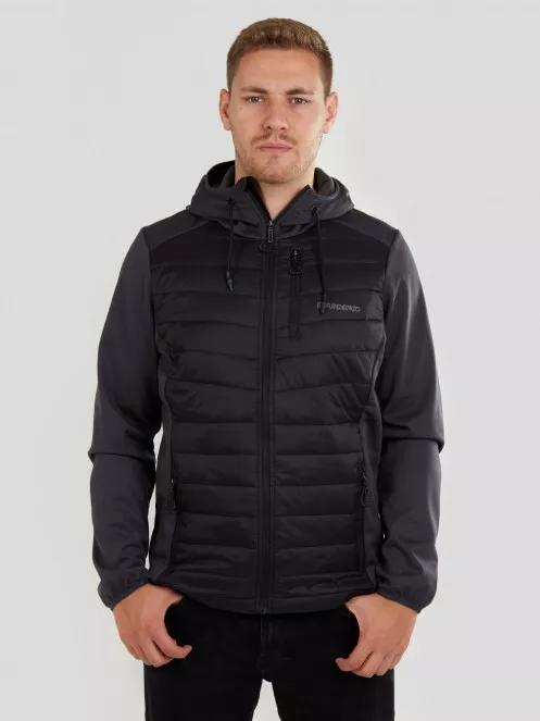 Fundango Vermont Hybrid Jacket férfi softshell kabát fekete színben 2