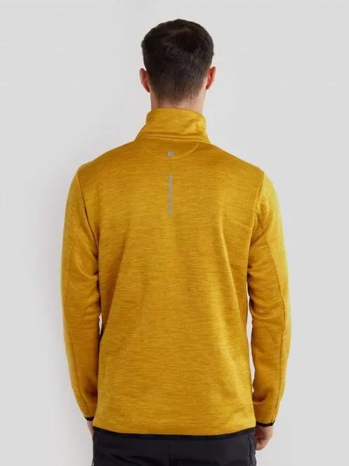 Fundango Jefferson Fleece Jacket férfi polár pulóver sárga színben 3