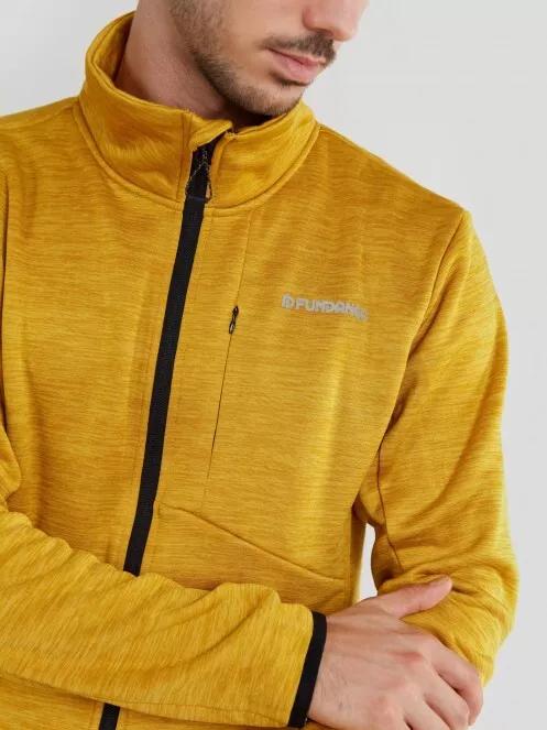 Fundango Jefferson Fleece Jacket férfi polár pulóver sárga színben 5