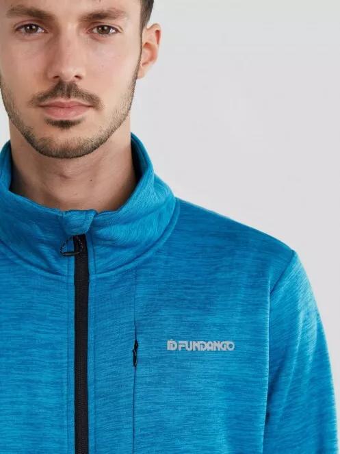 Fundango Jefferson Fleece Jacket férfi polár pulóver világoskék színben 4