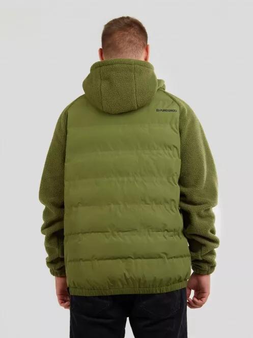 Fundango Mongrel Hybrid Jacket férfi utcai kabát oliva színben 3