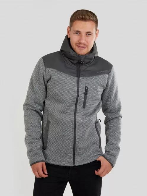 Fundango Ashford Insulated Fleece Jacket férfi utcai kabát szürke színben 2