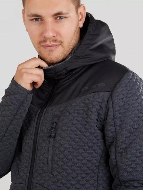 Fundango Ashford Insulated Fleece Jacket férfi utcai kabát fekete színben 4