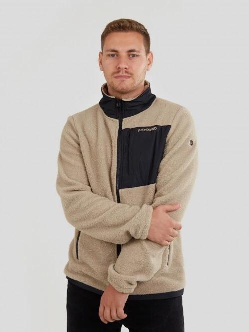 Fundango Haven Hybrid Jacket férfi polár pulóver homok színben 2