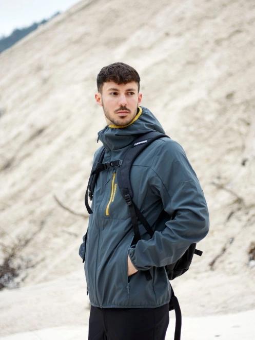Fundango Alloy Hooded Softshell férfi softshell kabát szürke színben 7