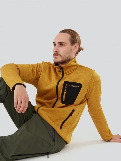 Fundango Jefferson Fleece Jacket férfi polár pulóver narancssárga színben 5