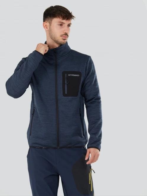 Fundango Jefferson Fleece Jacket férfi polár pulóver kék színben 2