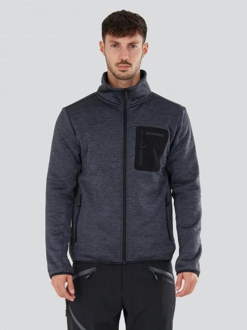 Fundango Jefferson Fleece Jacket férfi polár pulóver szürke színben 2