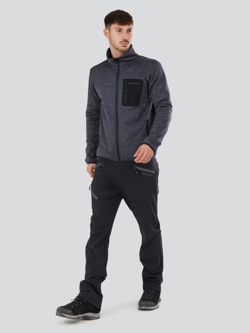 Fundango Jefferson Fleece Jacket férfi polár pulóver szürke színben 4