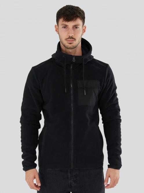 Fundango Nestor Fleece Jacket férfi polár pulóver fekete színben 2