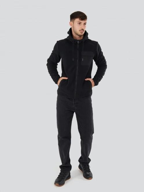 Fundango Nestor Fleece Jacket férfi polár pulóver fekete színben 4