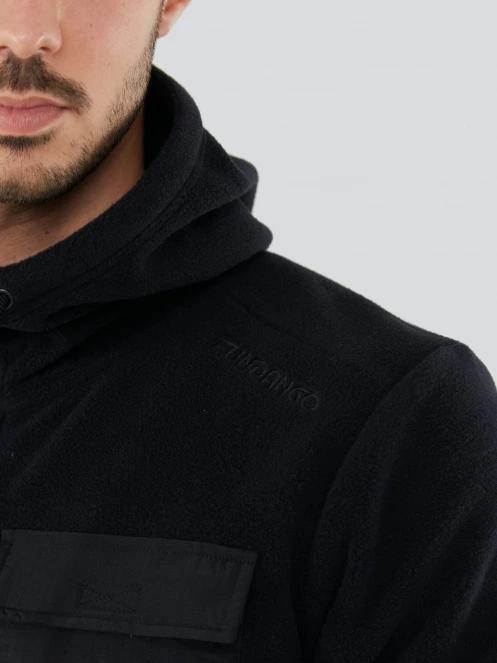 Fundango Nestor Fleece Jacket férfi polár pulóver fekete színben 5