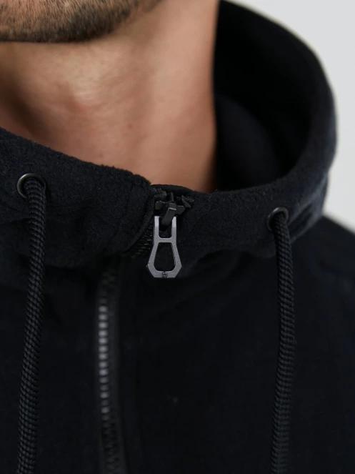 Fundango Nestor Fleece Jacket férfi polár pulóver fekete színben 6