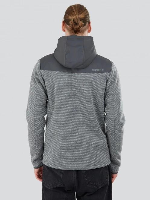 Fundango Ashford Insulated Fleece Jacket férfi polár pulóver szürke színben 3