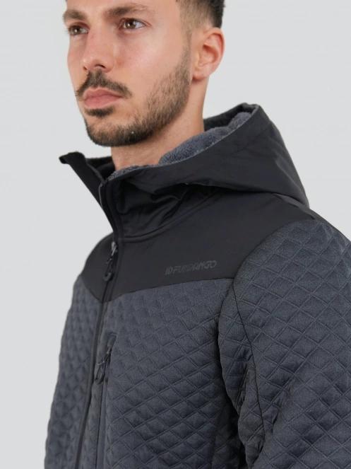 Fundango Ashford Insulated Fleece Jacket férfi polár pulóver szürke színben 7