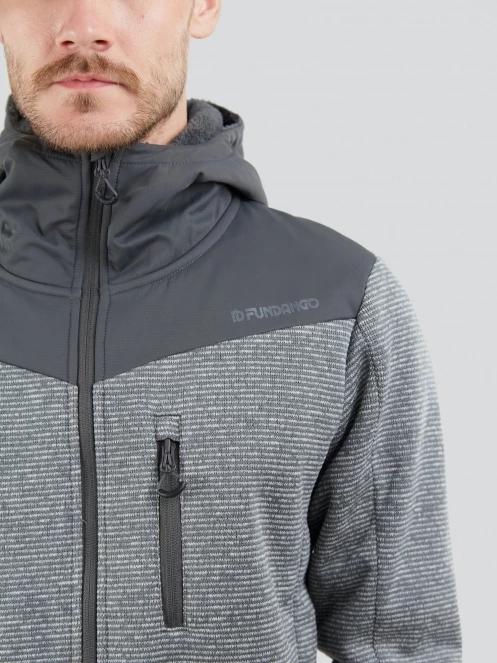 Fundango Ashford Insulated Fleece Jacket férfi polár pulóver szürke színben 5