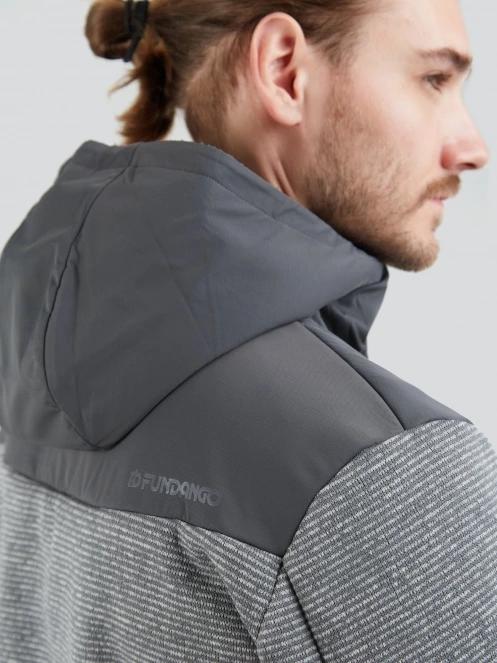 Fundango Ashford Insulated Fleece Jacket férfi polár pulóver szürke színben 6