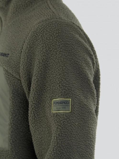 Fundango Haven Hybrid Jacket férfi pulóver zöld színben 6