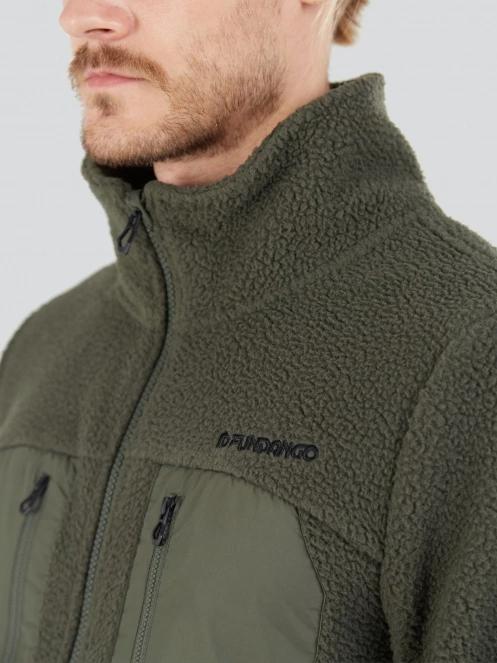 Fundango Haven Hybrid Jacket férfi pulóver zöld színben 7