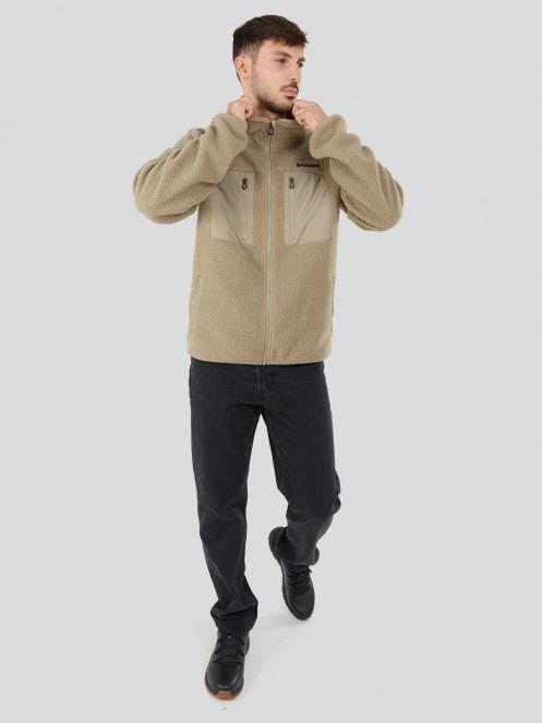 Fundango Haven Hybrid Jacket férfi pulóver homok színben 4
