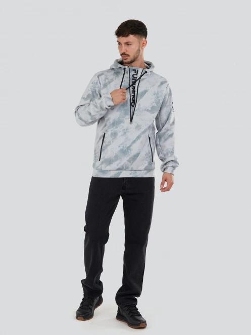 Fundango Astrea Tech Pullover férfi pulóver szürke színben 4