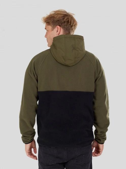 Fundango Carlos Fleece Pullover férfi kapucnis pulóver zöld színben 3