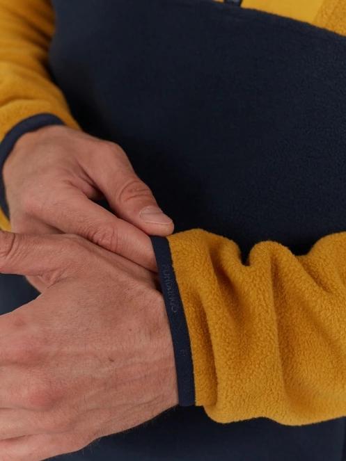 Fundango Carlos Fleece Pullover férfi kapucnis pulóver sárga színben 7