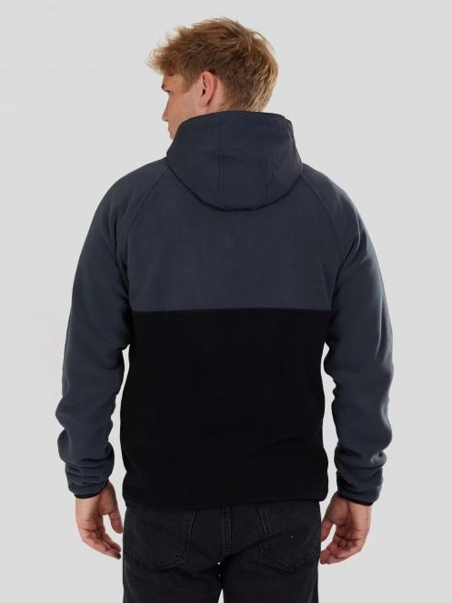 Fundango Carlos Fleece Pullover férfi kapucnis pulóver szürke színben 3